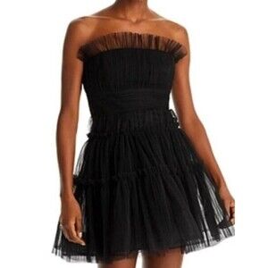 Crystal Sky Black Tulle Whimsigoth grunge goth balletcore short dance dress L